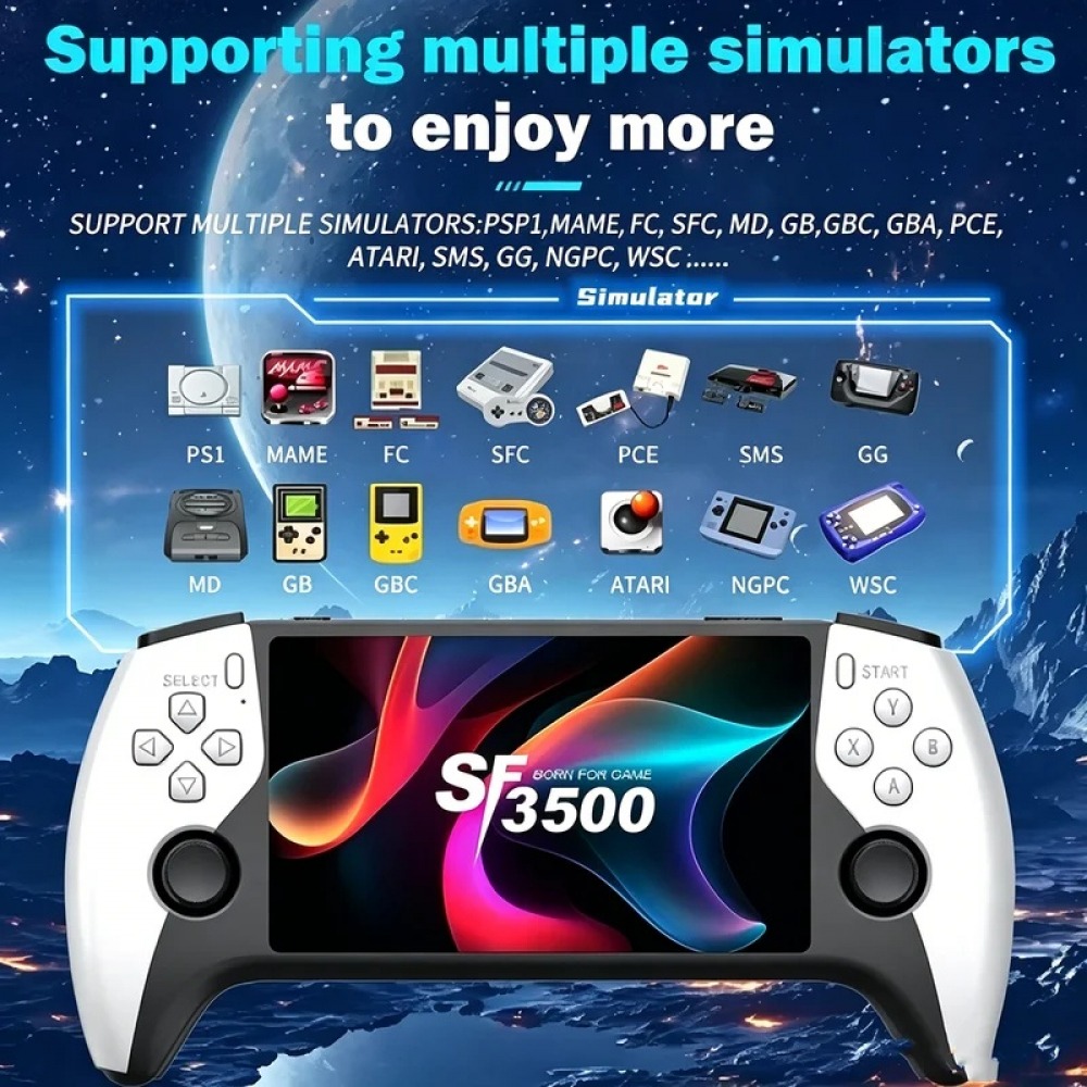 Retro Gaming Nostalgia - SF3500 5 inch Handheld Game Console