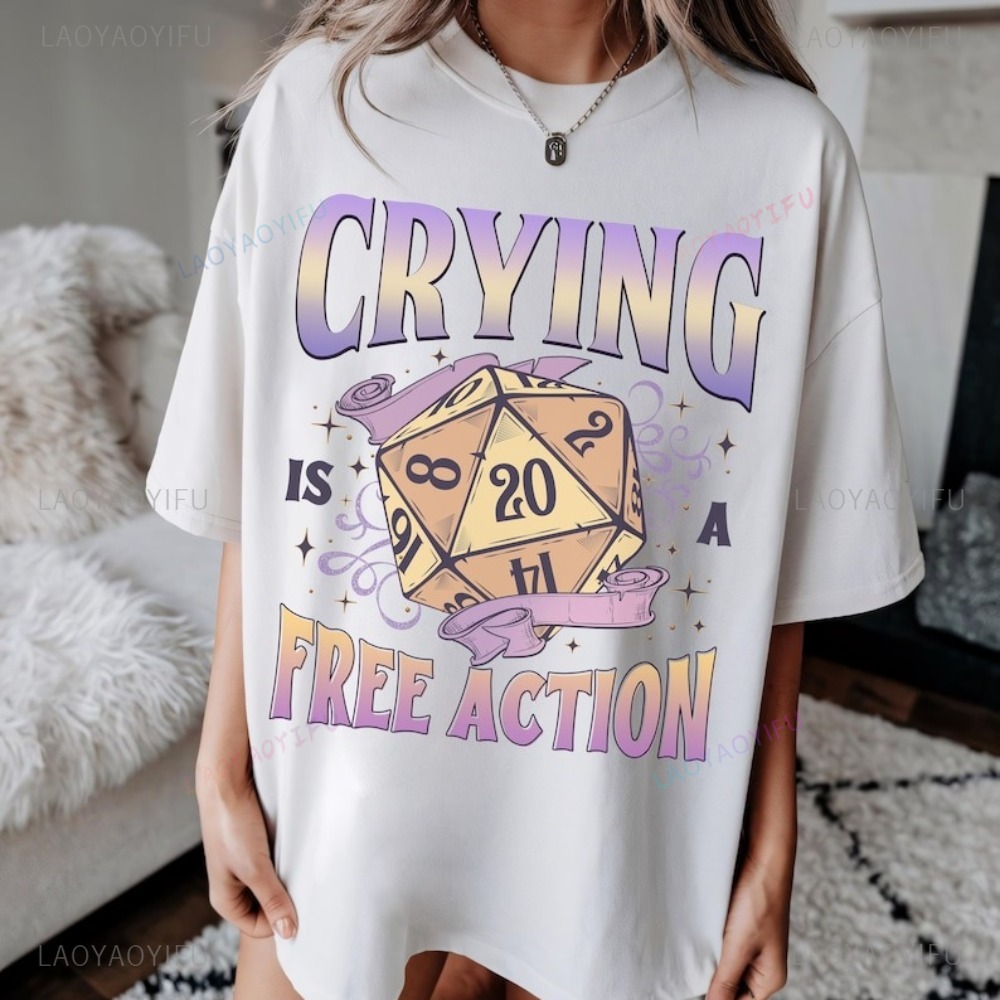 Funny DnD Crying Is A Free Act - Retro Gaming Fun 评论和价格
