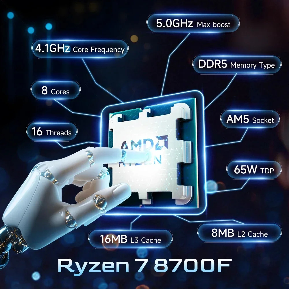 AMD Ryzen 7 8700F New CPU R7 8 - Amd Cpu Ryzen 7 评论和价格