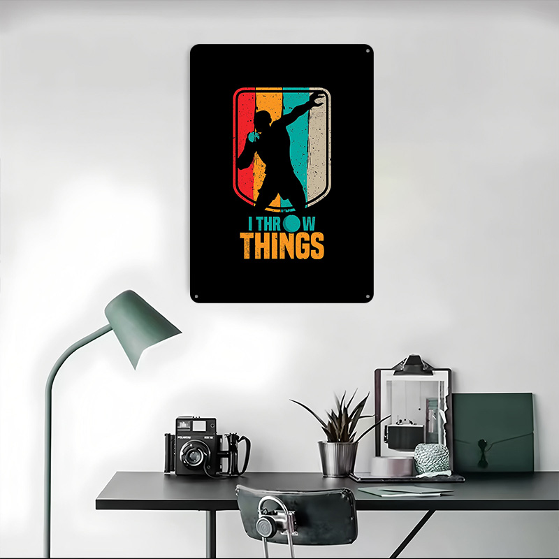 Funny Shot Put Gift Idea Tin P - Retro Gaming Room Ideas 评论和价格