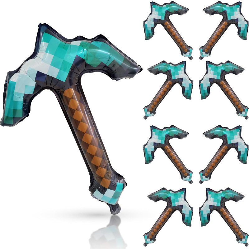 8Pcs Pixel Inflatable Pickaxe  - Retro Gaming Events 评论和价格