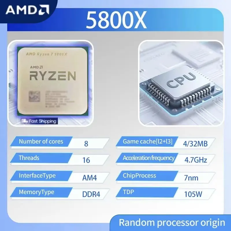 AMD Ryzen 7 5800X AMD R7 5800X - Amd Cpu Ryzen 7 评论和价格