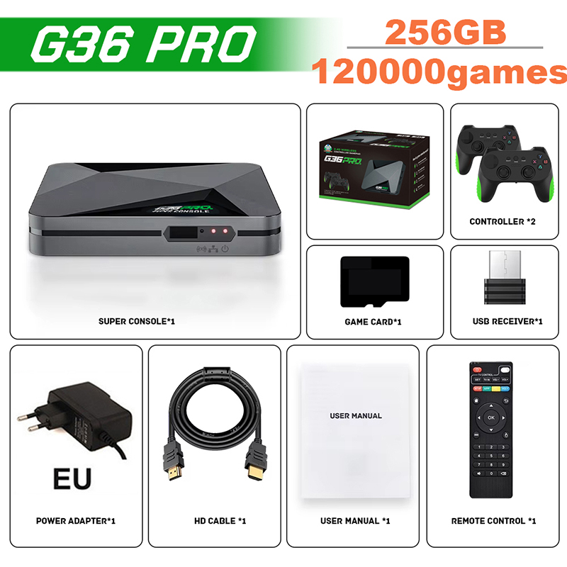 Super G36 Pro Game Console 256 - Retro Gaming Tv Box 评论和价格