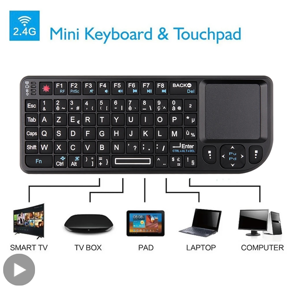 Backlit Mini Wireless Keyboard - Retro Gaming Tv Box 评论和价格